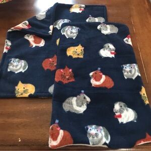 Navy Animal Print Blanket all new fleece & handmade by me!